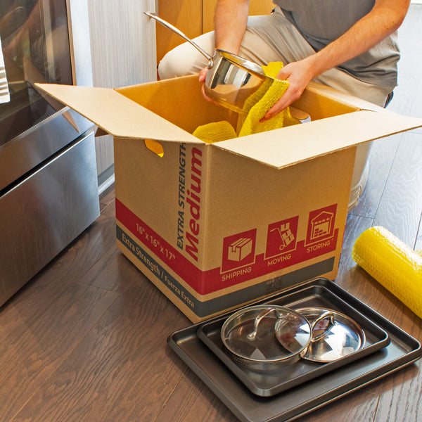 Medium Extra Strength Recycled Moving Boxes 16L x 16W x 17H (15 Count)