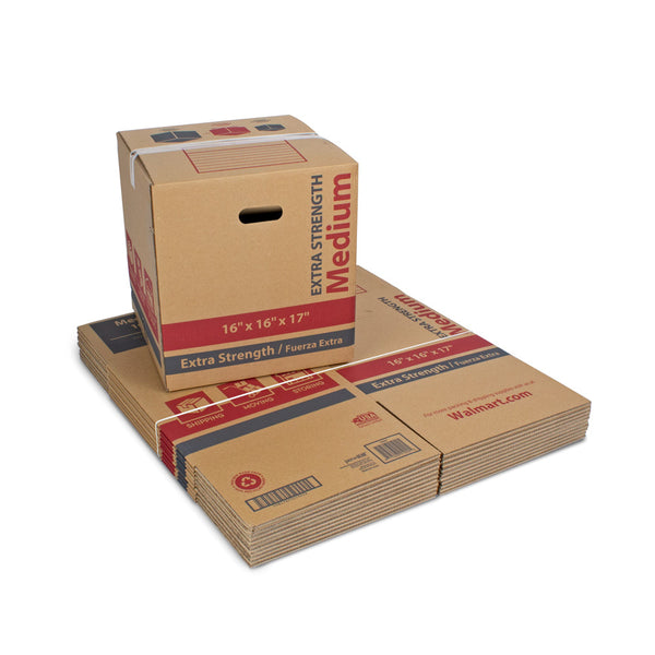 Medium Extra Strength Recycled Moving Boxes 16L x 16W x 17H (15 Count)