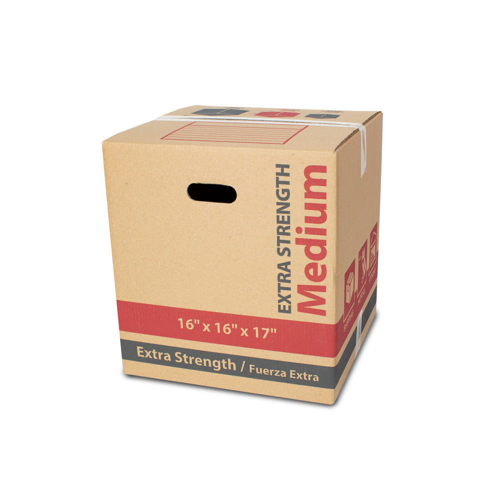 Medium Extra Strength Recycled Moving Boxes 16L x 16W x 17H (15 Count)